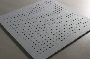 perforated pvc gypsum tiles acoustical materials