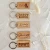 Import personalized wedding gift custom diy blank laser round square wood bottle opener key rings wooden keeychains for engraving logo from China