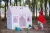 Import Pink princess dream Cotton Fabric children canvas house playhouse with EN71 rohs certification kids toy tent for sale from China