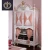 pink princess style royal french antique console antique mirror dresser with stool  glass dressing table mirror with drawer