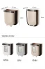 plastic  kitchen  Cabinet Door  Wall - mounted  folding trash  can  garbage   waste  bin