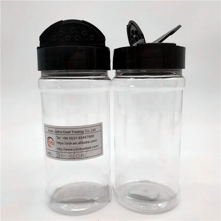 Plastic spice shaker bottle containers/Plastic Spice Bottle with Flip Top lid/ Seasoning Jar