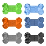 Plive Good Price Non Spill Multi Function Silicone Pet Bowl Mat Pet Slow Feeding Bowl For Silicone Mat