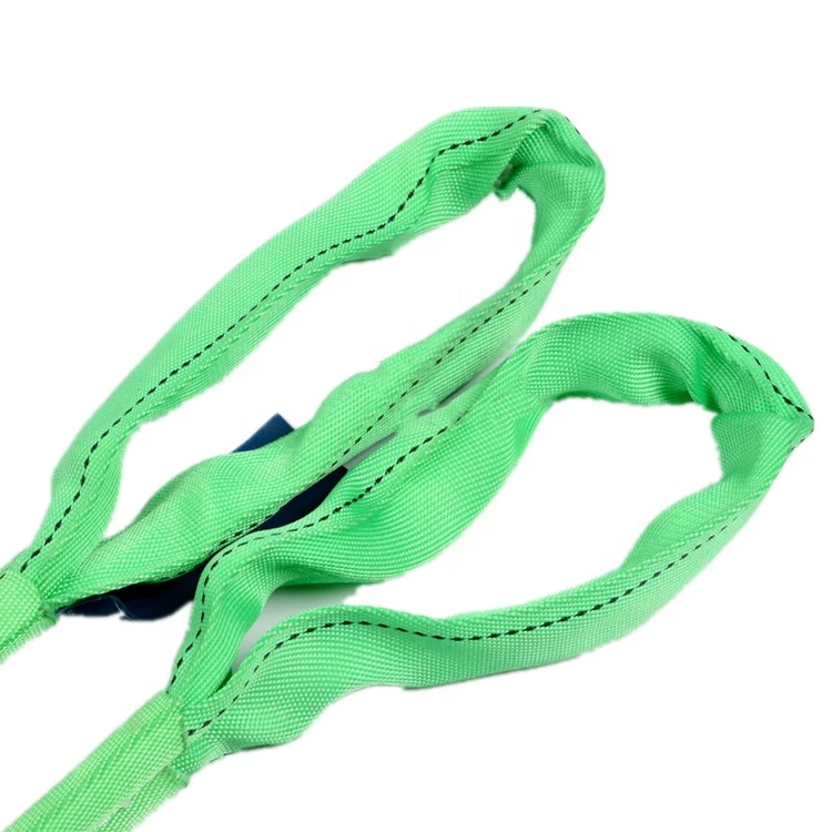 Polyester Soft Webbing Sling 2ton green round slings