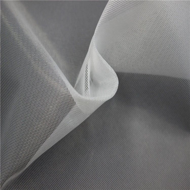 polyester  square net tulle fabric for wedding dress embroidery manufacturer