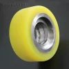Polyurethane caster wheel made with rubber