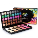 POPFEEL new 55 color eyeshadow blush plate peach makeup pearl dumb floor makeup