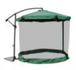  popular Lateral  stand  2.7m garden umbrella with Mosquito net/mesh with iron base