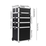 Portable Cosmetics Beauty Nail Salon Hairdressing Makeup Trolley Carry Bag Jewelry Case