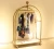 Import Portable ladies clothes Metal Gold Hanging Clothing Sample Display Rack from China