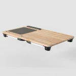 Portable laptop computer table stand, bamboo smartphone laptop stand adjustable holder