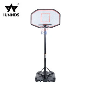 Portable outdoor basketball system height adjustable basketball hoop stand