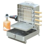 Portable Suitcase Shaped Gas BBQ Grill, Foldable Mini Smokeless Stainless Steel Outdoor Barbecue Grill