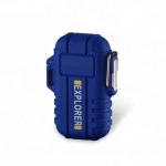 Portable Waterproof Lighter USB Electric Dual Arc L Metal Electric Rechargeable Usb Outdoor Lighters For Man
