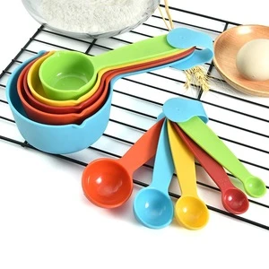 PP colorful measuring cups 5 pieces set Kitchen Baking Tools Best Selling Kitchen Tools Collapsible Measuring Spoons Set