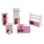 Pretend Play Mini Furniture Children's Kitchen Set Wooden Mini Furniture for Doll House for Kids educational toys for children