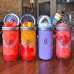 printed 4 -6 -8 -16-24 oz Glass Mason Jar Jelly / Jam JarCaviar Jar - With Air Tight Metal Lid reuseable bubble tea bottle