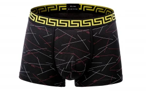 Printed slim elastic breathable organic cotton sexy custom boxer briefs men