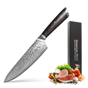 Professional 8 Inch Japanese Damascus Steel Chef Kitchen Knife