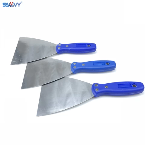 Professional custom 5" paint scraper putty corner knifes carbon steel plastering putty knife with plastic handle