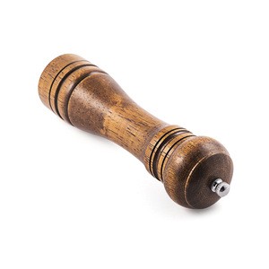 Professional Manual Quick Home Kitchen Decor Wooden Pepper Shaker Copper Salt Pepper Dry Spice Grinder Mill with Adjustable Knob