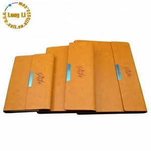 Promotional A4/A5 Classic Leather business PU journal dairy notebook with magnet