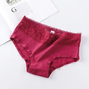 Promotional top quality OEM service female panties sexy lace panty cotton underwear