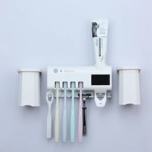 puretta toothbrush sanitizer automatic toothpaste dispenser sterilizing bathroom set