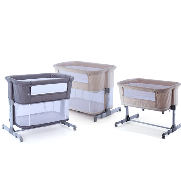 Purorigin adjustable multi-funtional baby infant bedside cot bassinet with playen