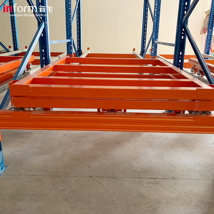 Stacking Push Rack Buy Push Racking Warehouse Pallet Push Back Rack Pallet Racks System ...