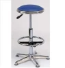 PVC seat Chrome steel frame and foot gas lift stool salon furniture