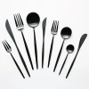 PVD Black color cutlery, Flatware Black, Black Knife Spoon Fork