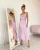 Import QINSI Vintage Solid Pink  Maxi Dress Women Elegant Sleeveless Long Dress With Slit Party Casual Shirt Dresses Robe from China