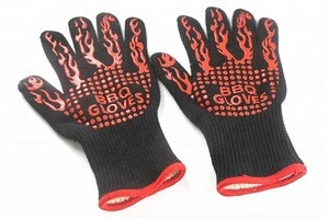 Quayee Heat Resistant Oven Mitts Barbecue Cook safety Gloves