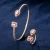RAKOL S3046 Women Luxury Cubic Zirconia Adjustable Ring Bridal Jewelry Set for Wedding Dinner