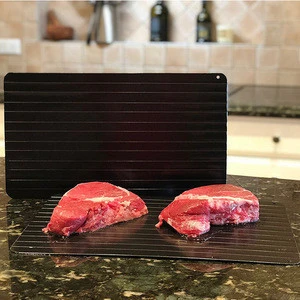 Rapid Fast Aluminum Alloy Quick Defrost Meat Tray The Safest Way to Defrost Steak &Frozen Food Quickly Without Electricity
