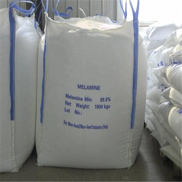 Raw Materials White Melamine Powder 99.8% min For Fireproof Layer Board Dope Adhesives Additives