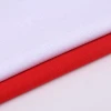 Red slub poly polyester woven plain pattern linen fabric for clothing