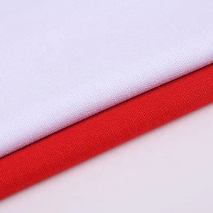 Red slub poly polyester woven plain pattern linen fabric for clothing