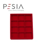 red Velvet jewelry plate multi-function ice flower necklace storage tray jewelry ring display tray