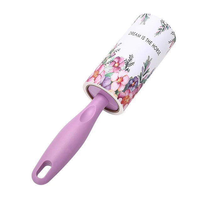 Retail popular mini lint brush roller refill sticky paper lint roller custom with handle