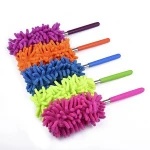 Retractable Extendable Long-Reach Dusting Brush Hand Duster With Telescoping Pole
