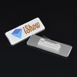 reusable name tag magnetic name badge with lens cover