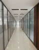 RG84 Office Partition Glass Wall Double Laminated Glass Soundproof Panels Divider Cabin Modular Partition Door