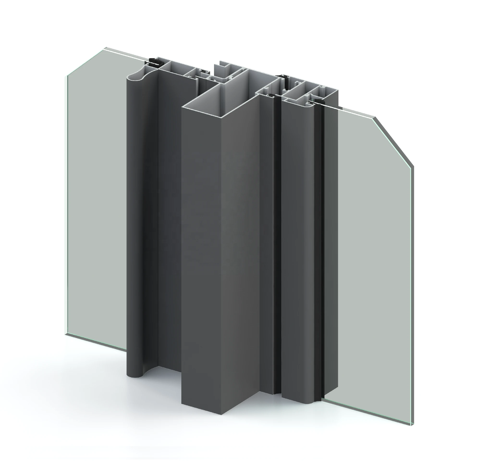 RI 40 industrial frame balcony glazing system extrusion aluminium profile