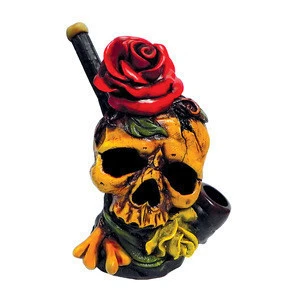 Rose Skull-2 Smoking Pipe