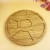 Import Rotating bamboo tray 6pcs ceramic dish Wholesale Enamel Tray Candy Snack Dessert Dried Fruit Plate from China