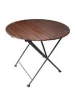Round Folding Table, Acacia and Metal