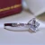 Import Round Sparkling Moissanite Ring 925 Sterling Silver 18K White Gold Plated Excellent Cut 1 ct Diamond Test Past Wedding Ring Gift from China