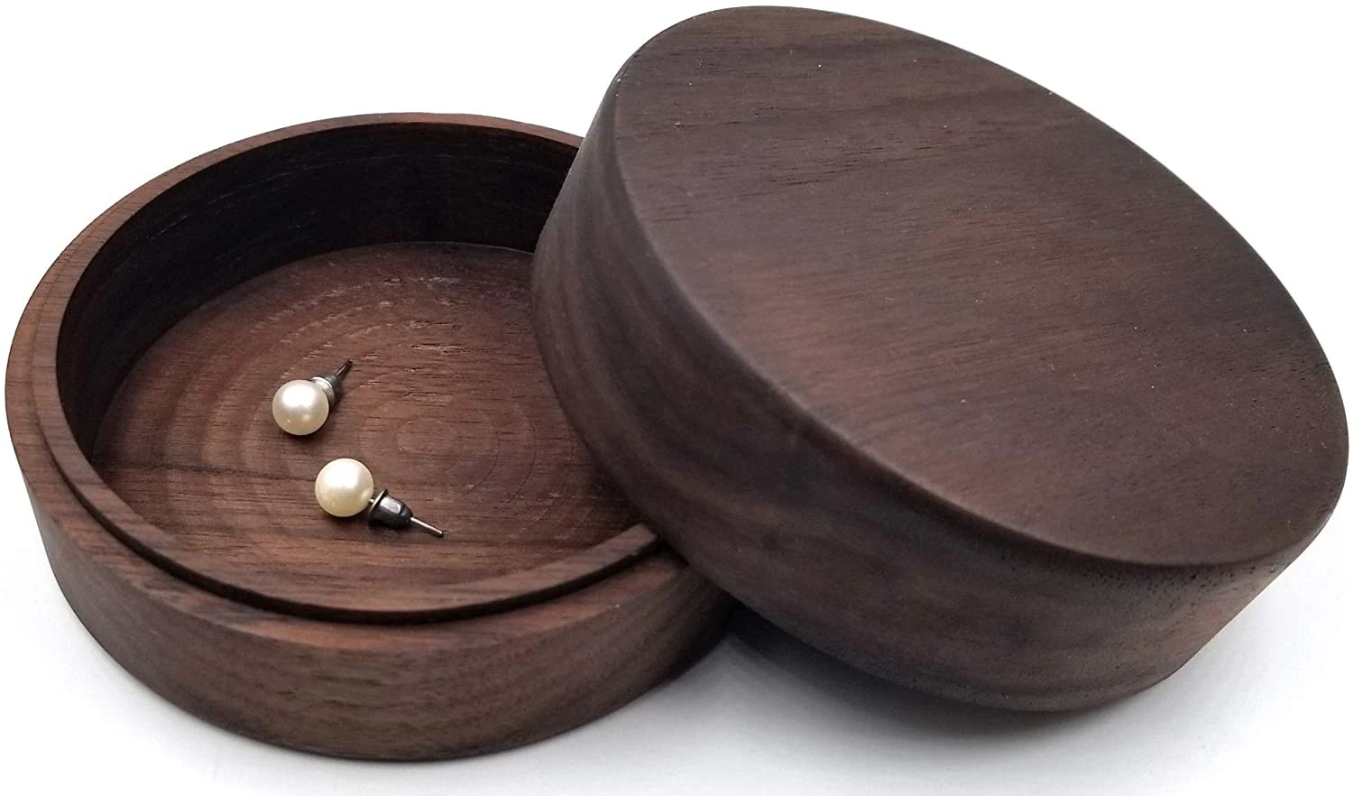 RUNWNA  Walnut  Wooden ring Jewelry Box wooden gift box